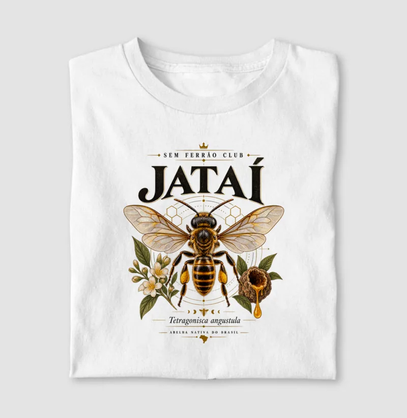 Camiseta Jataí Branca Sem Ferrão Club